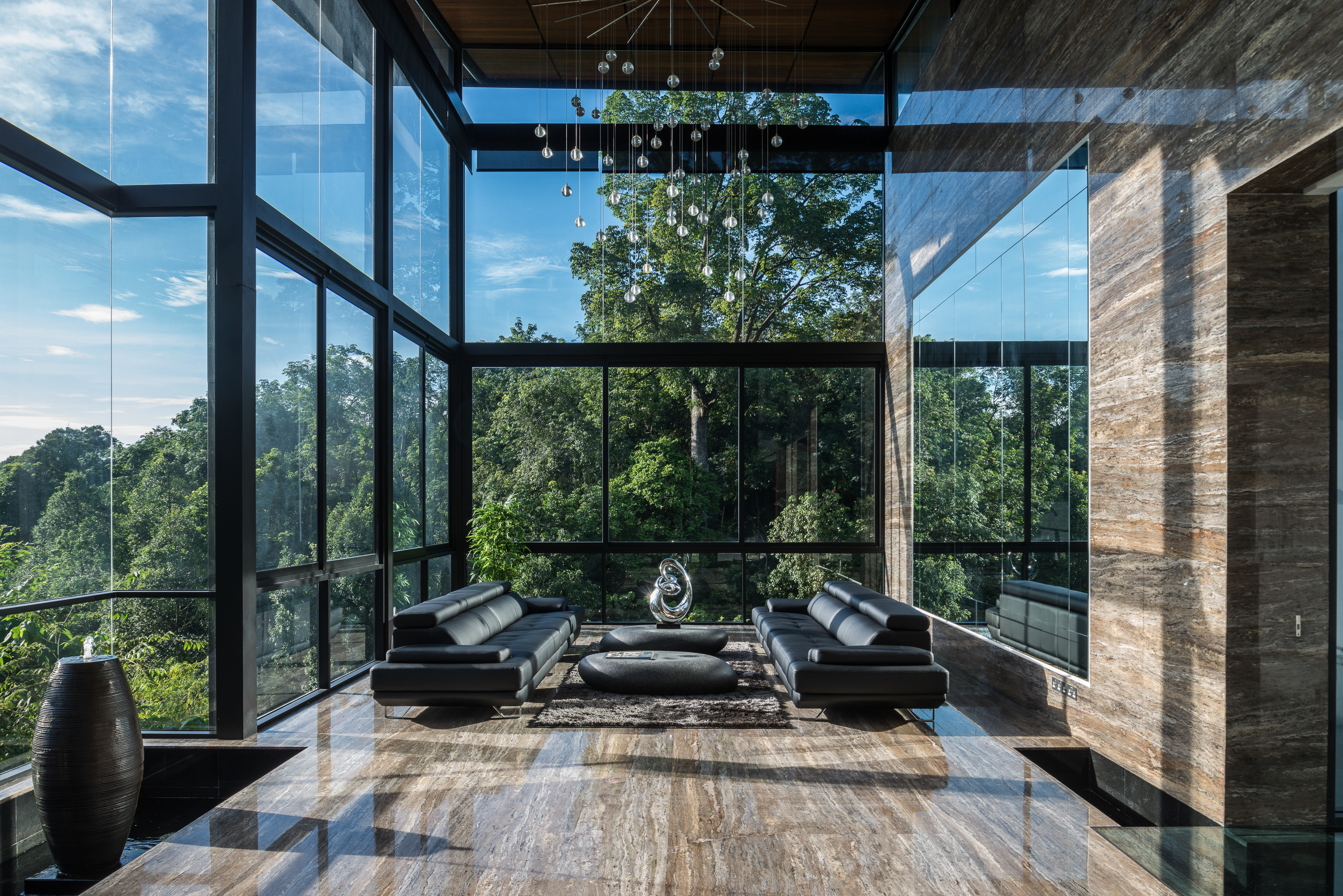 Entrance area of villa